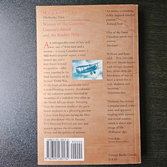 4/$20 Bundle: The English Patient & The Cat's Table by Michael Ondaatje - Picture 11 of 12